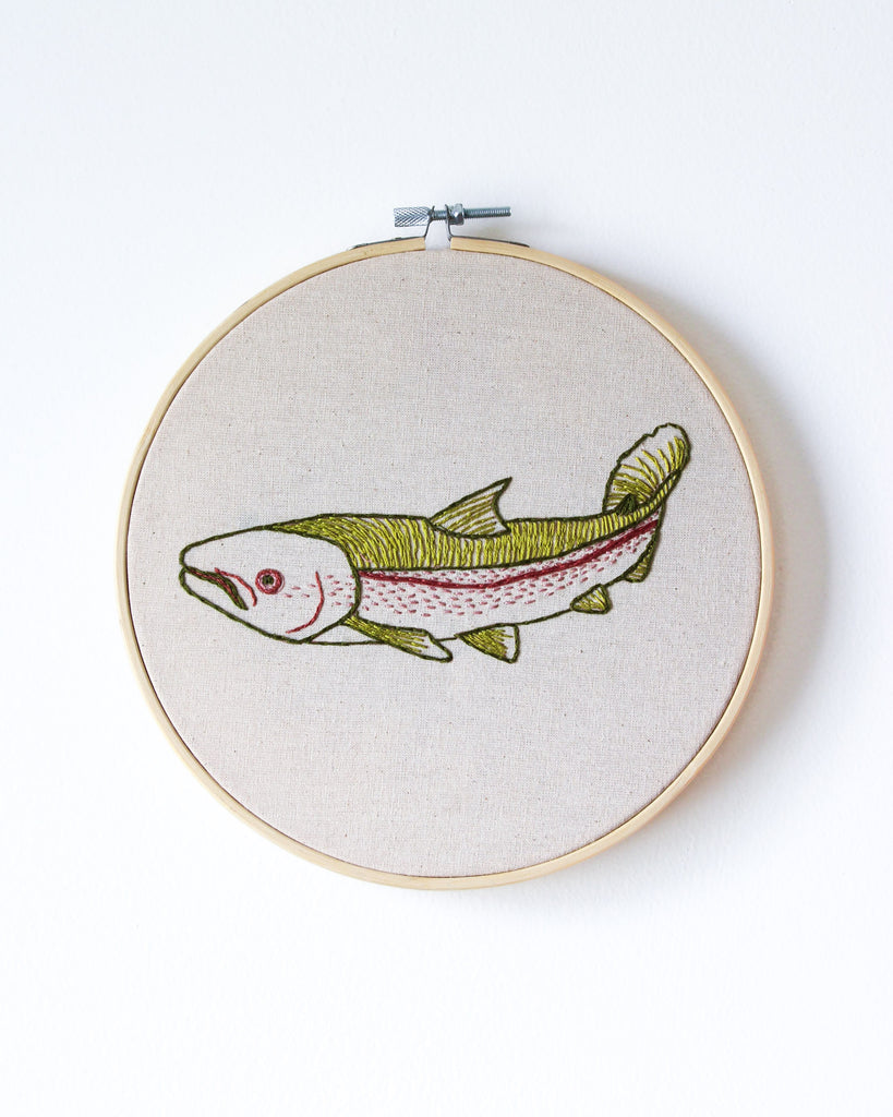 Kit de borderie complet  Saumon à broder