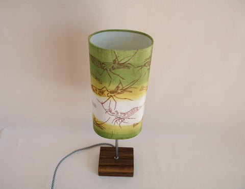 Lampe de table verte motif crevette