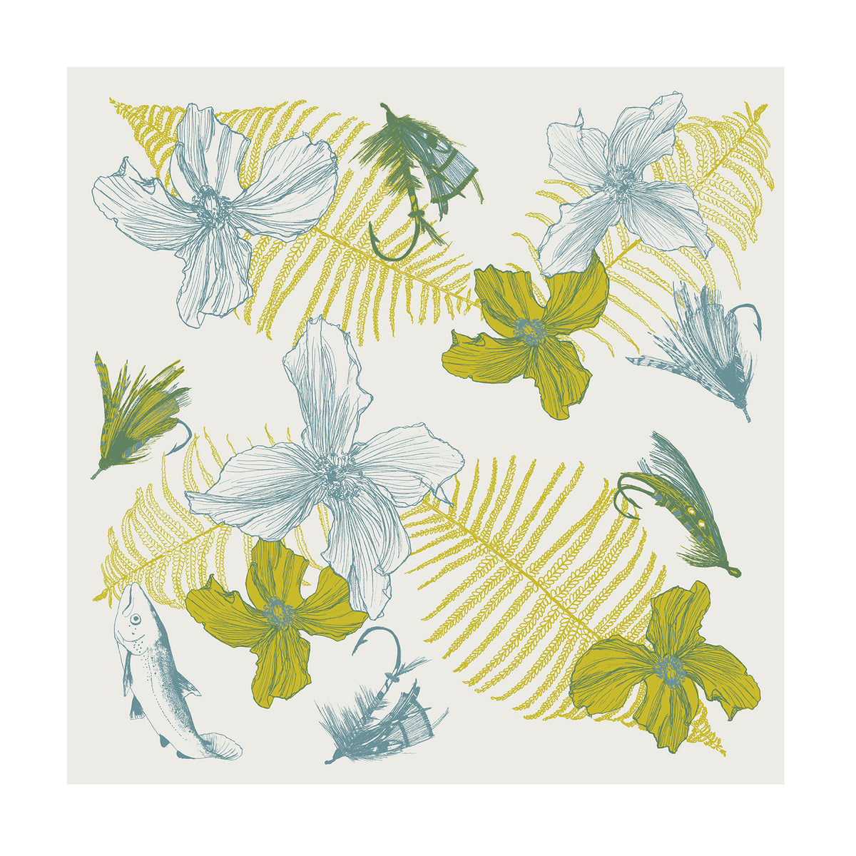 Bandana motif Elsie écru