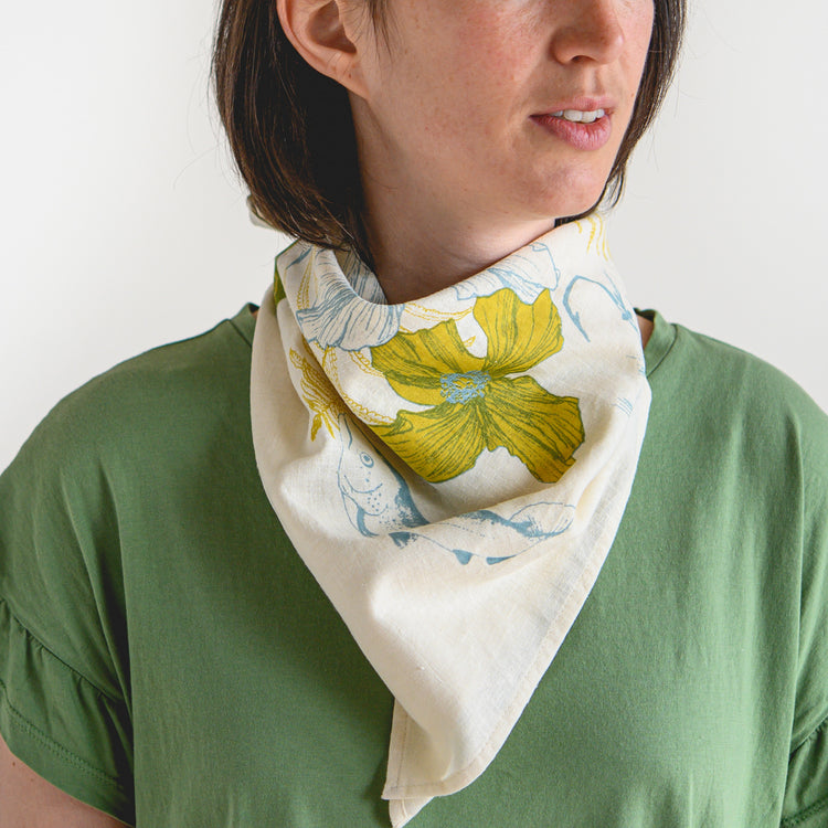 Bandana motif Elsie écru